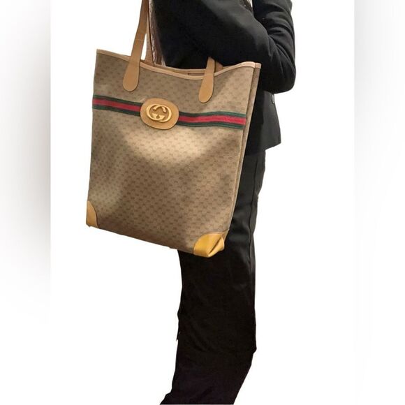 Gucci Ophidia large brown tote - Picture 1 of 15